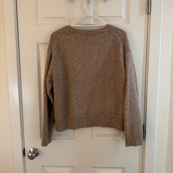 Z Supply All I Want V-Neck Sweater, heather taupe, small - Picture 3 of 6